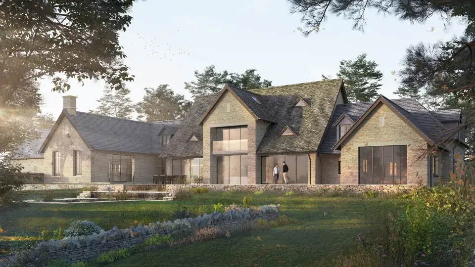Stone house in its landscape