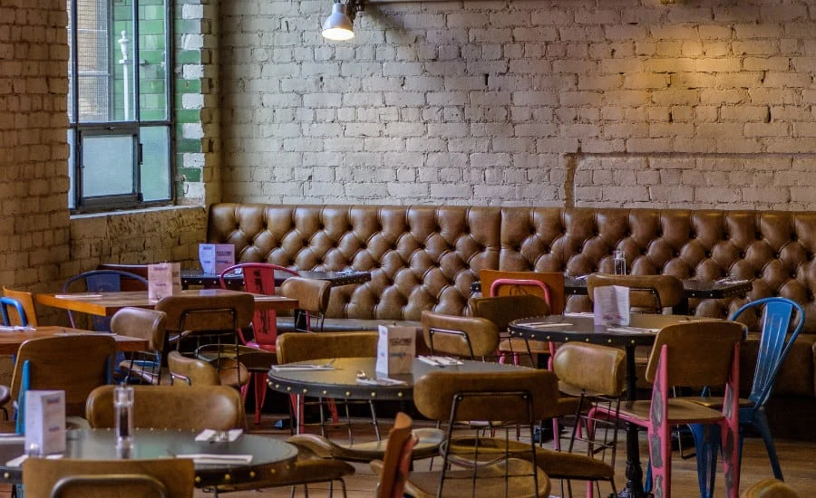 Restaurant seating featured by SteamPunk Fit Out