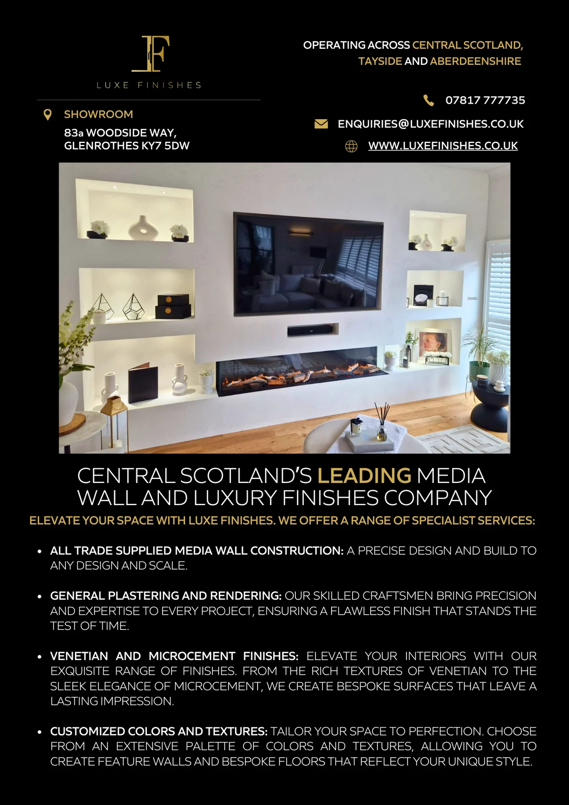 Luxe Finishes — portfolio presentation using existing client material