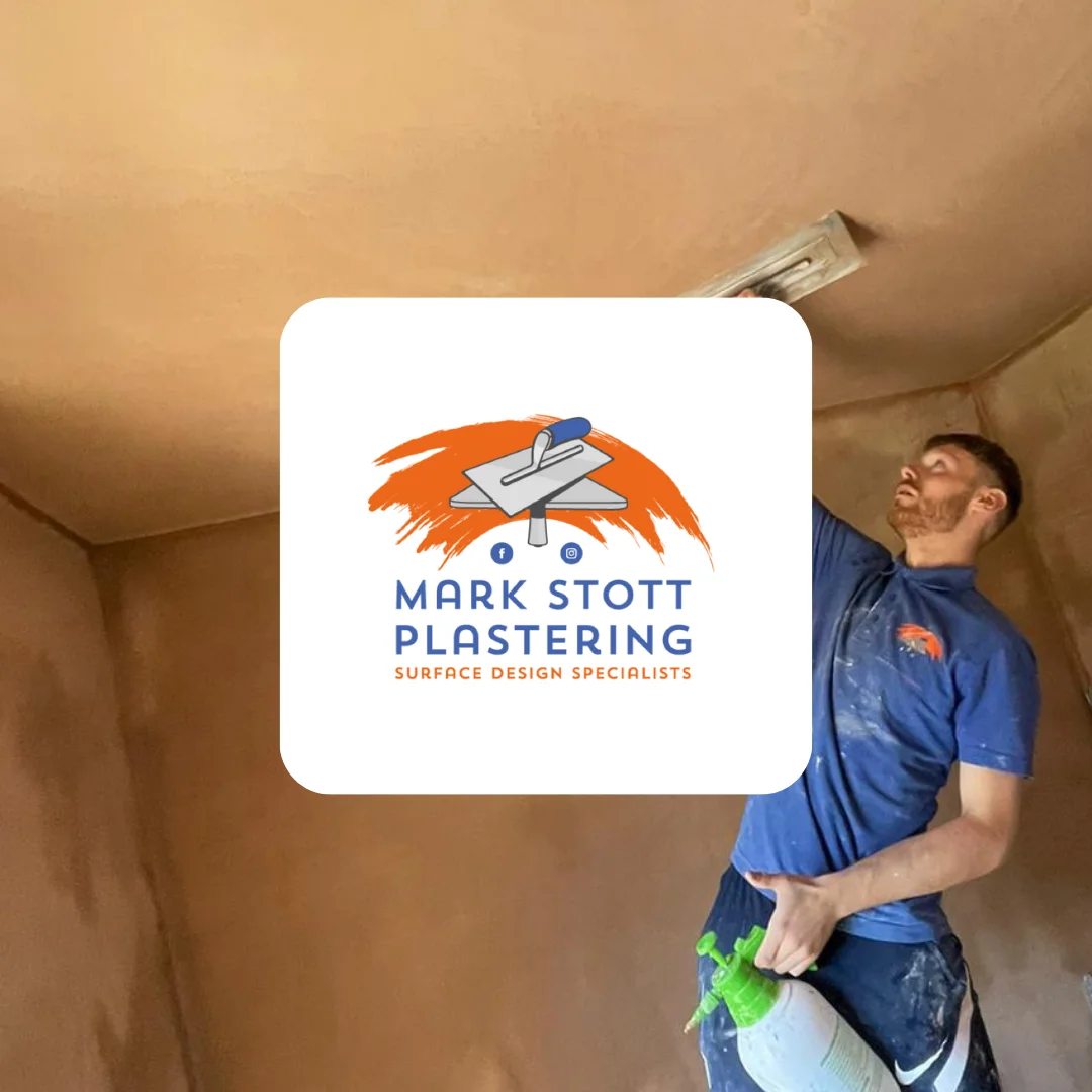 Mark Stott Plastering project and brand artwork