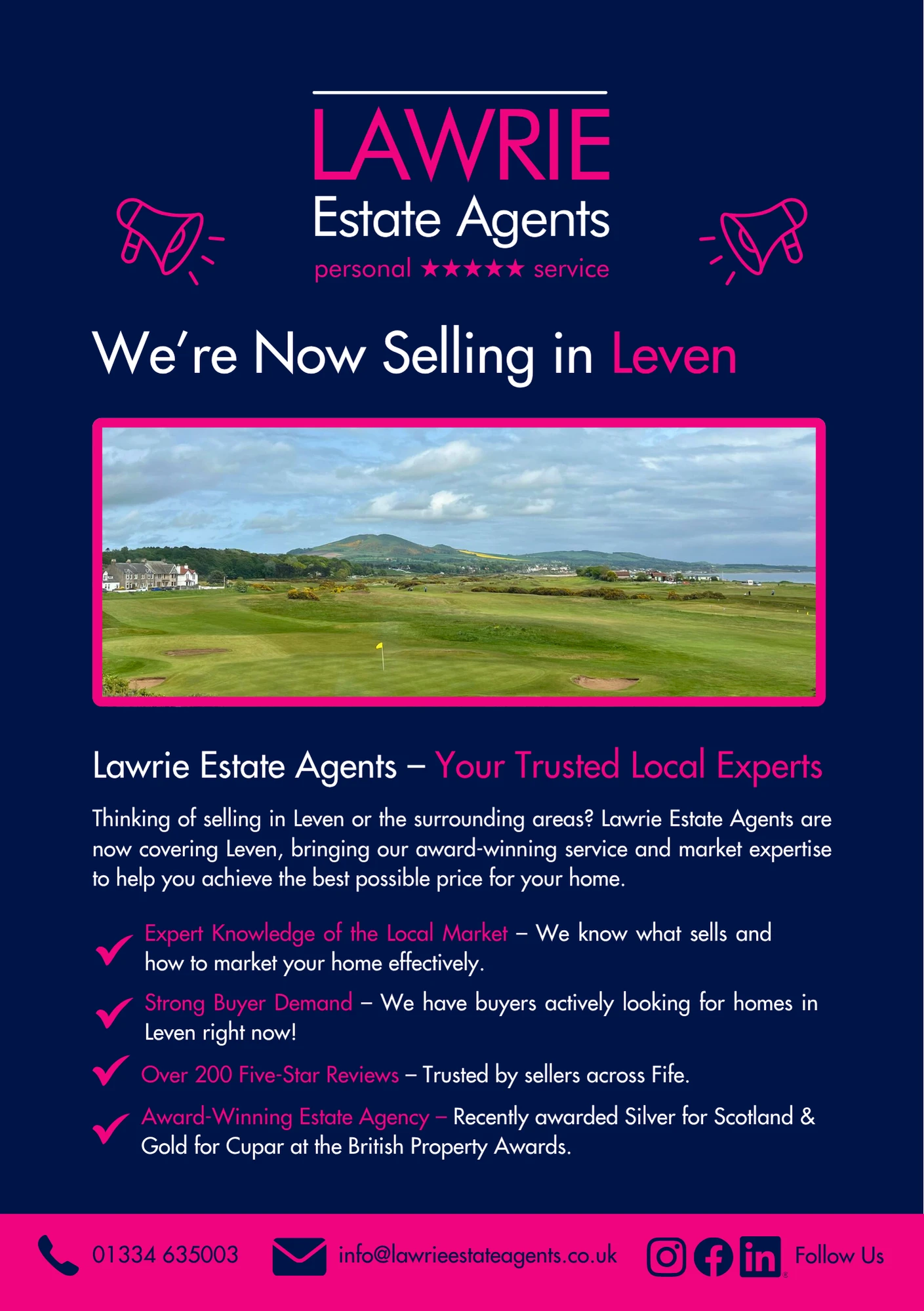 Local promotion / Leven — original lawrie estate agents marketing artwork