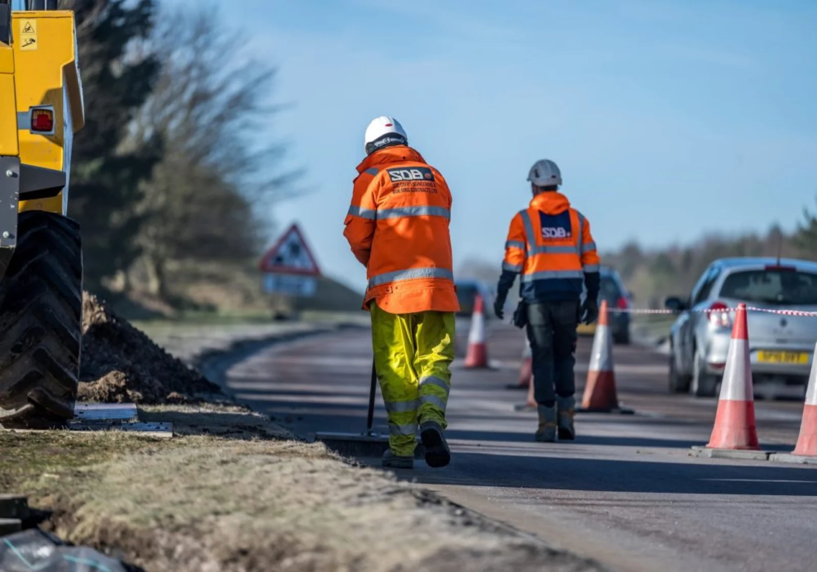 SDB Contracts groundworks team on site