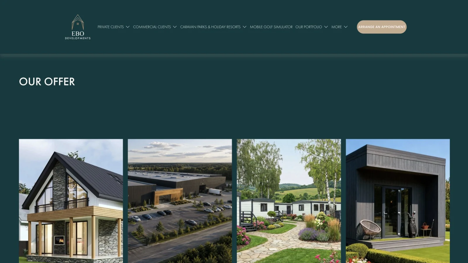 EBO Developments website designed by Crafters